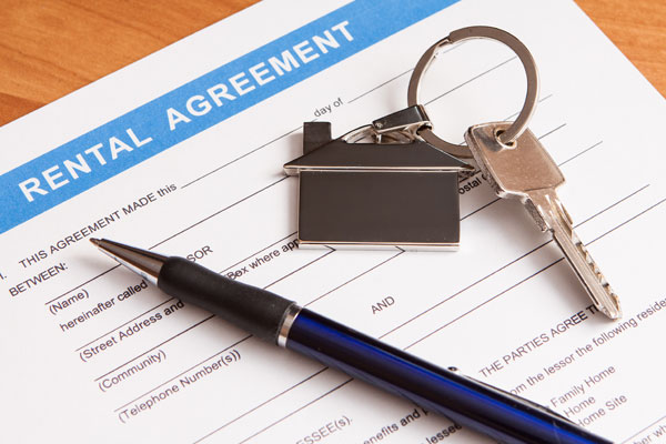 Rental Agreement Form, With Key And Pen